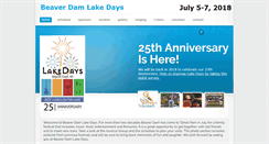 Desktop Screenshot of beaverdamlakedays.com